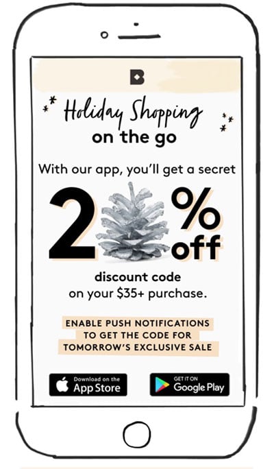 Birchbox Scarcity Marketing Promotion on Mobile