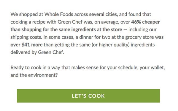 Green Chef Email CTA 2