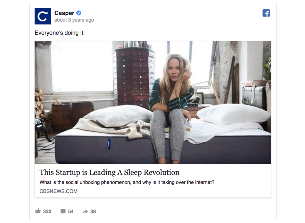 38 Casper Facebook Ad