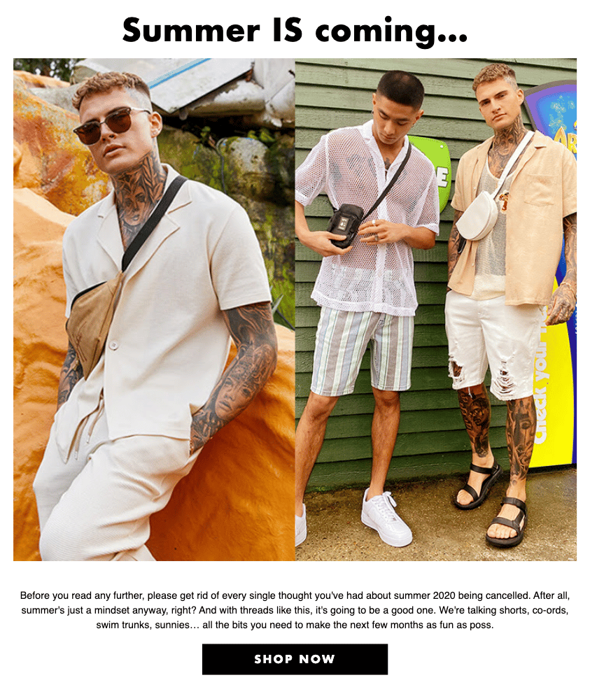 ASOS Email Subject Line