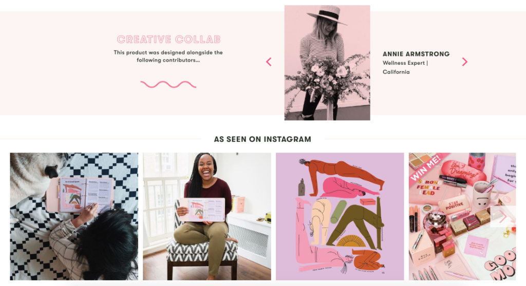 Ban.do product page social proof section showing expert contributors and user-generated customer photos
