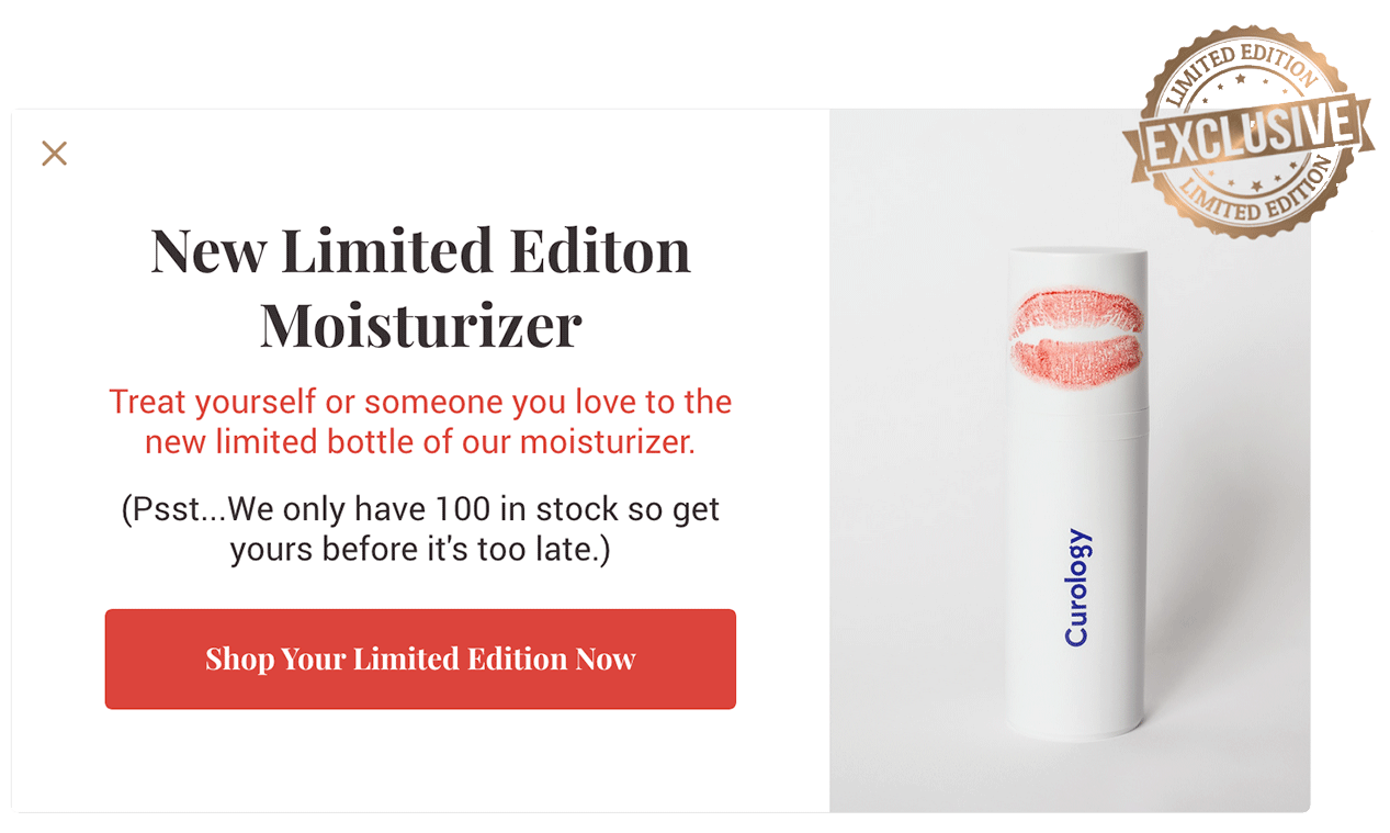 Curology Limited Edition Popup Power Words that Sell